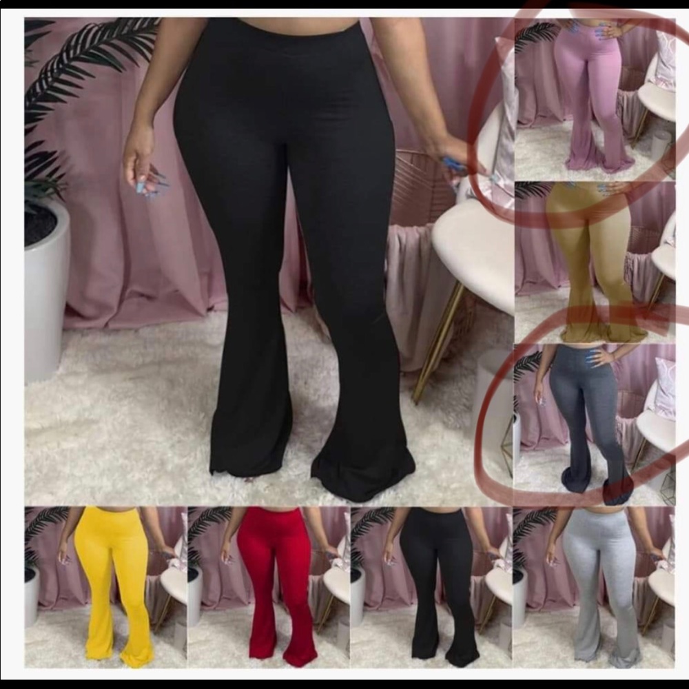 Bell bottom stretchy pants